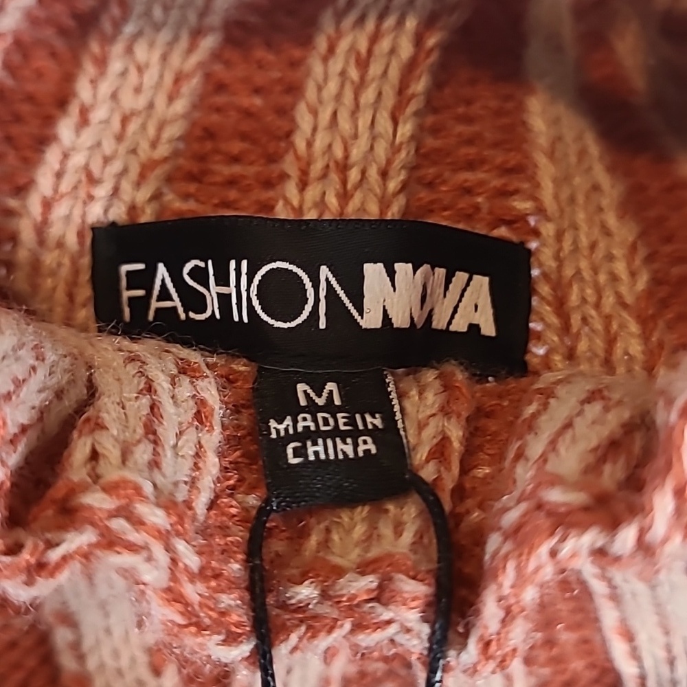 Fashion Nova Pumpkin Spice Cropped Sweater. New - Picture 4 of 5